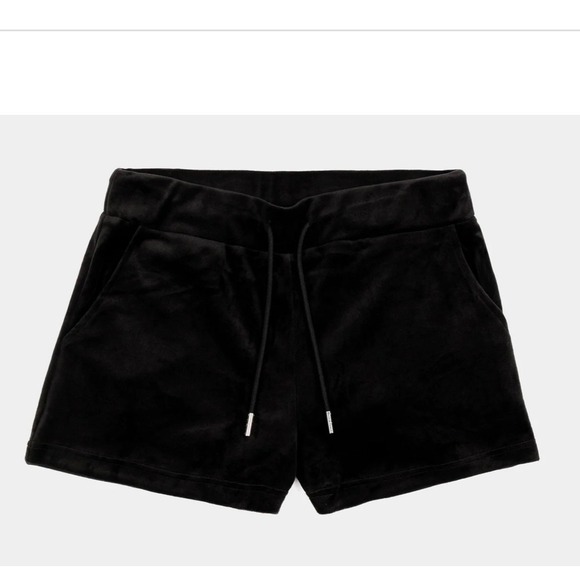 Juicy Couture OG Bling Velour Lifestyle Shorts – Black Licorice – Small - Picture 2 of 6